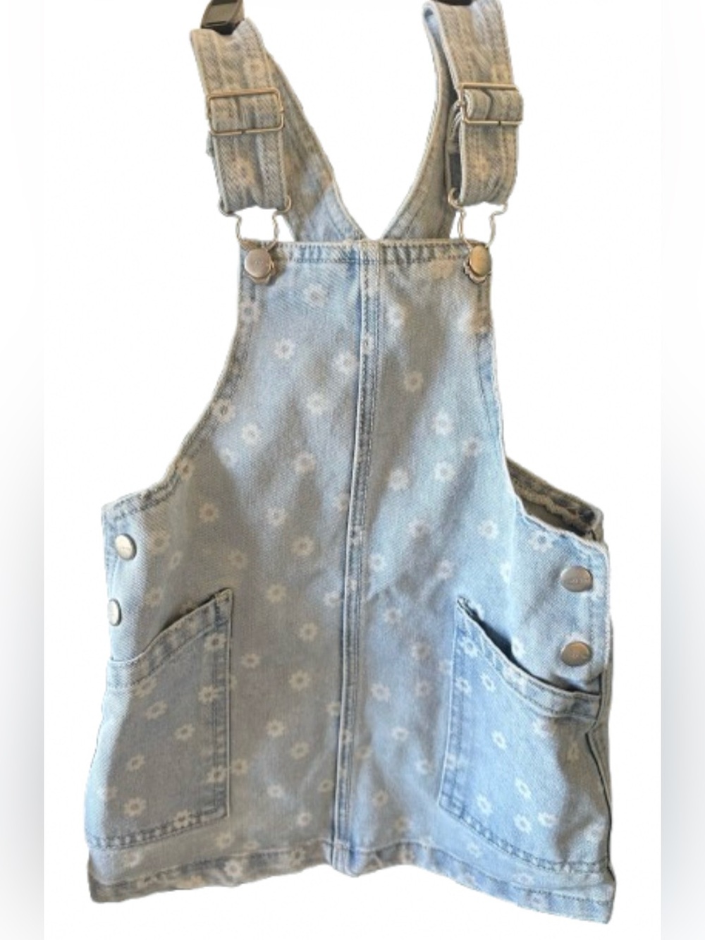 Joe’s Jeans Denim Overall Dress Daisy Print Girls Size 4